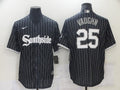 Men's Chicago White Sox Jim Abbott #25 Black Replica Baseball Jersey1