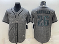 Men's Philadelphia Eagles Miles Sanders #26 Gray Player Jersey1 Joint Edition