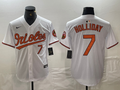 Men's Baltimore Orioles Jackson Holliday #7 White Home Limited Player Jersey1
