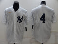 Men's New York Yankees Lou Gehrig #4 White Home Replica Player Name Jersey1