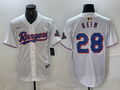 Men's Texas Rangers Jonah Heim #28 White 2024 Gold Collection Limited Player Jersey