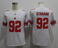 Men's New York Giants Michael Strahan #92 White Game Retired Player Jersey1