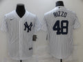 Men's New York Yankees Anthony Rizzo #48 White Replica Baseball Jersey1