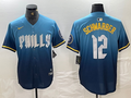 Men's Philadelphia Phillies Kyle Schwarber #12 Blue 2024 City Connect Limited Player Jersey1