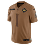 Ahmad Sauce Gardner New York Jets Nike Salute To Service Limited Jersey - Brown