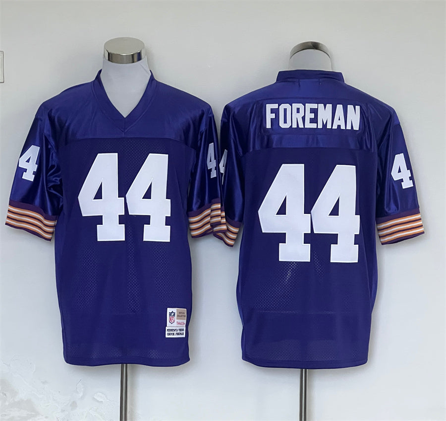Men's Minnesota Vikings Chuck Foreman  Purple Legacy Replica Jersey1