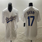 Los Angeles Dodgers #17 Shohei Ohtani White Home Authentic Patch Jersey Baseball Jerseys