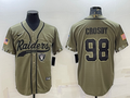 Men's Las Vegas Raiders Maxx Crosby #98 Olive 2022 Salute To Service Limited Jersey1 Joint Edition