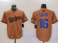 Men's Los Angeles Dodgers Will Smith #16 Brown Game Player Jersey1
