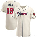 Atlanta Braves #19 Huascar Ynoa Cream Alternate Jersey Stitches Baseball Jerseys