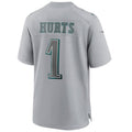 P.Eagles #1 Jalen Hurts Gray Stitched Player Game Football Jerseys