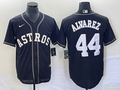 Men's Houston Astros Yordan Alvarez #44 Black Replica Player Jersey1