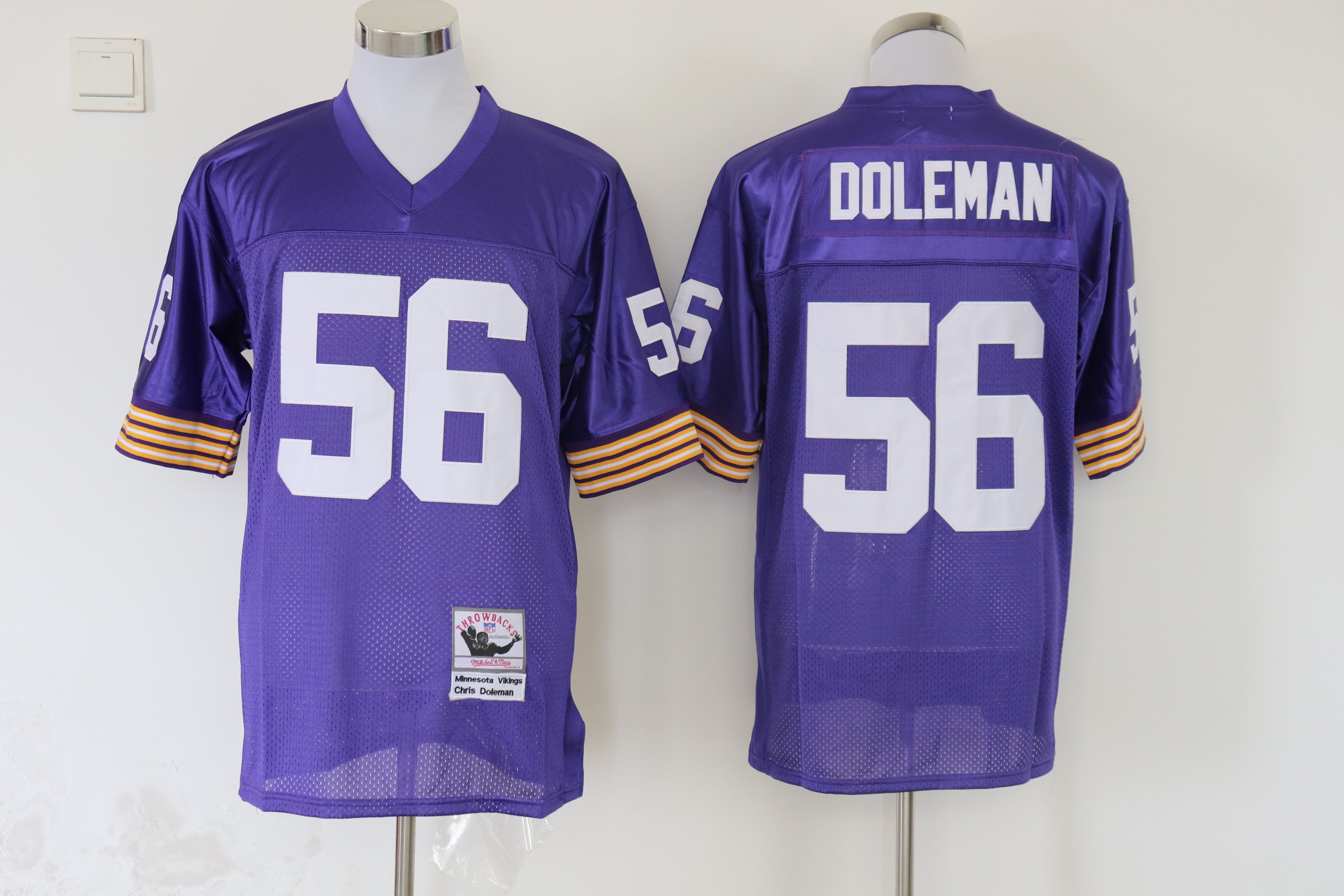 Men's Minnesota Vikings Chris Doleman  Purple Legacy Replica Jersey1