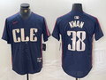 Men's Cleveland Guardians Steven Kwan #38 Navy 2024 City Connect Limited Jersey1