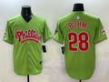 Men's Philadelphia Phillies Alec Bohm #28 Green Player Jersey1
