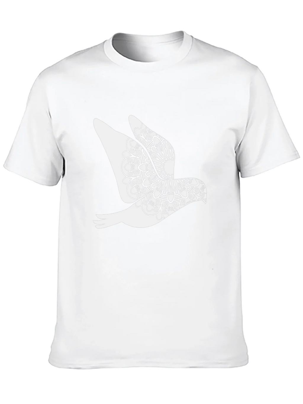 Dove Mandala Graphic Black T-Shirt