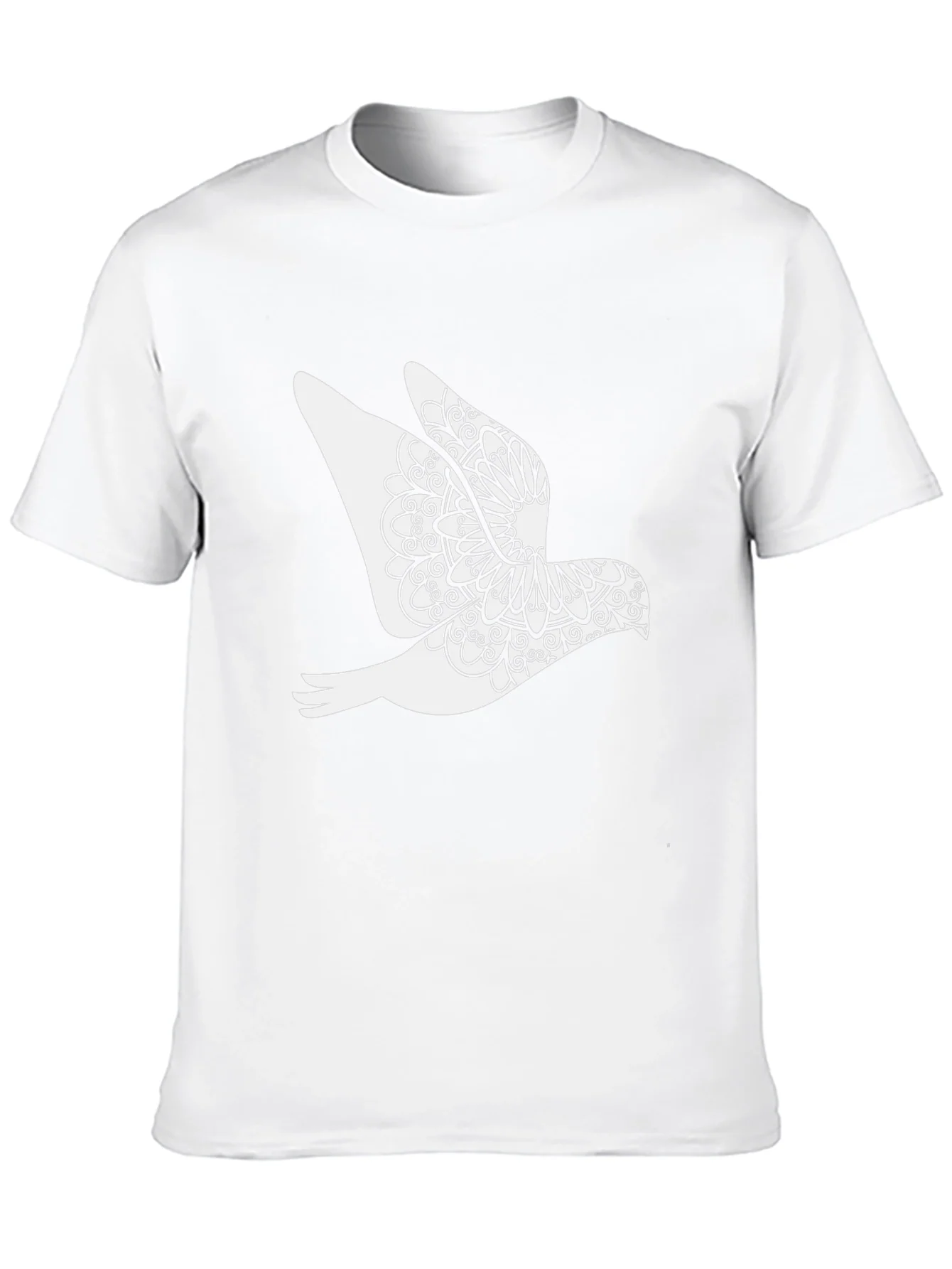 Dove Mandala Graphic Black T-Shirt