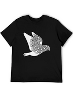 Dove Mandala Graphic Black T-Shirt