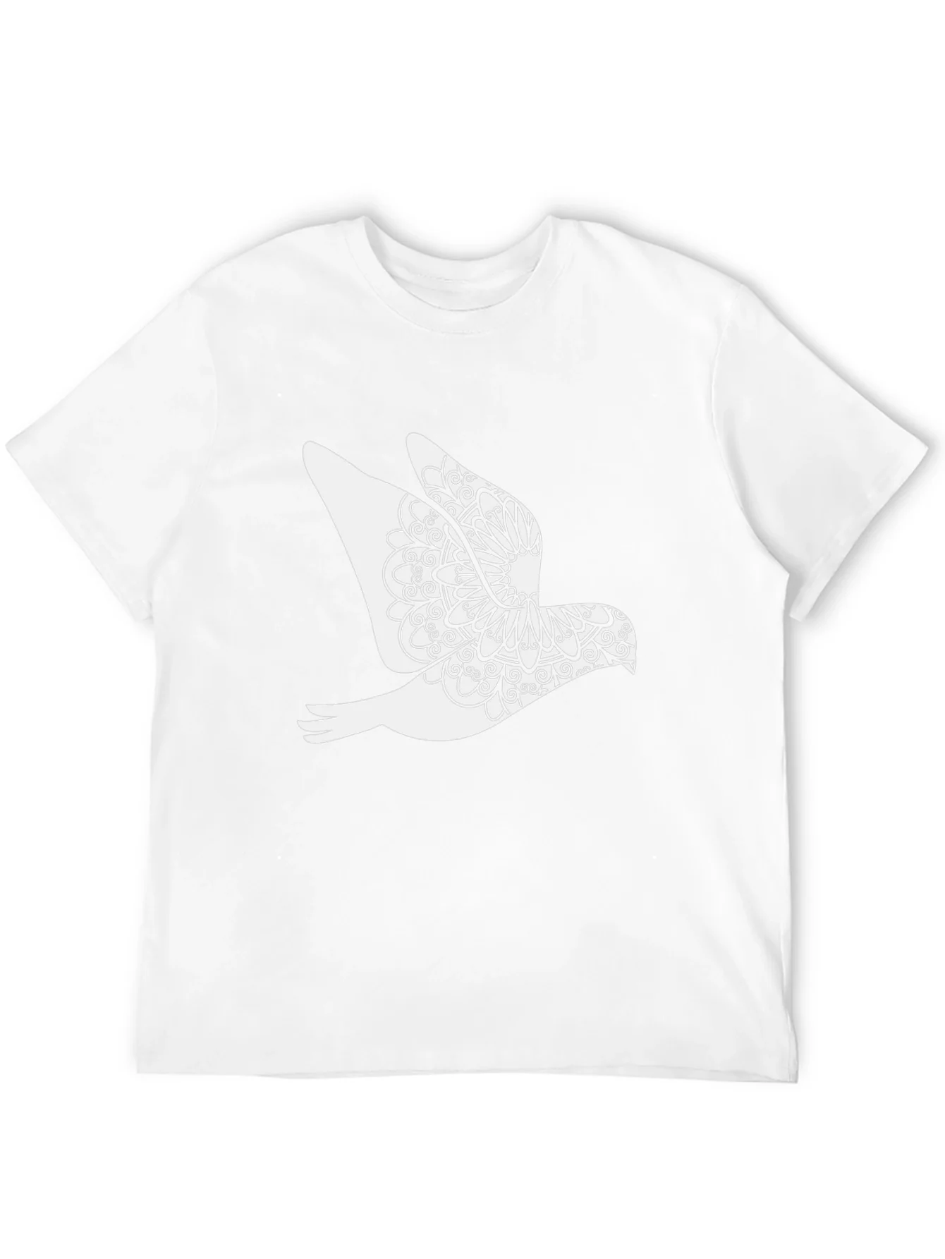 Dove Mandala Graphic Black T-Shirt