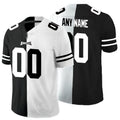 Custom1 Philadelphia Eagles Black And White Split Vapor Untouchable Limited Jersey1 Stitched American Football Jerseys