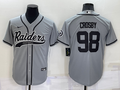Men's Las Vegas Raiders Maxx Crosby #98 Gray Game Jersey1 Joint Edition
