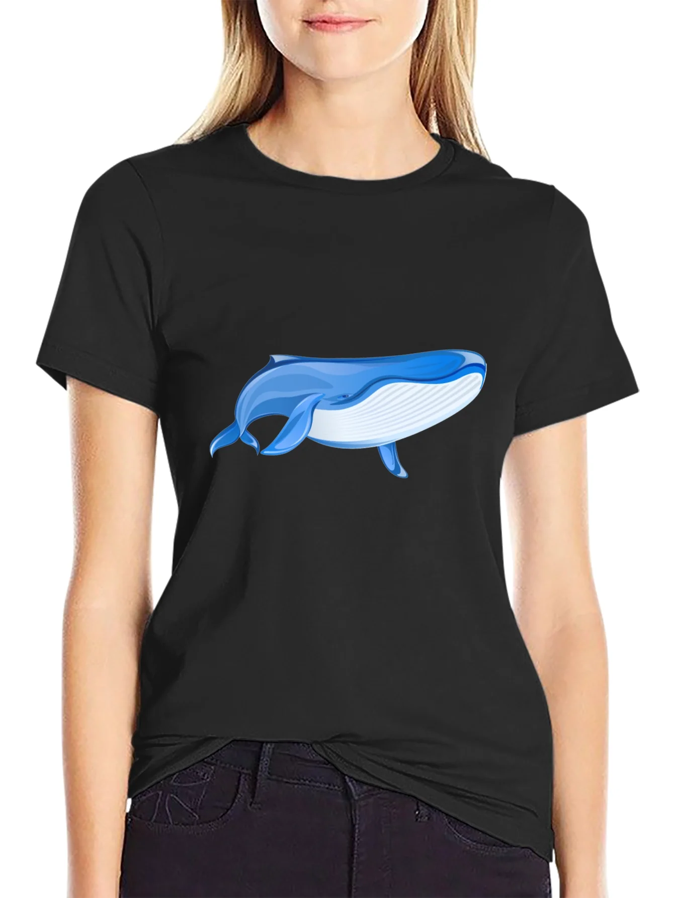 Whale Graphic Black T-Shirt - Ocean Lover Tee