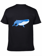 Whale Graphic Black T-Shirt - Ocean Lover Tee