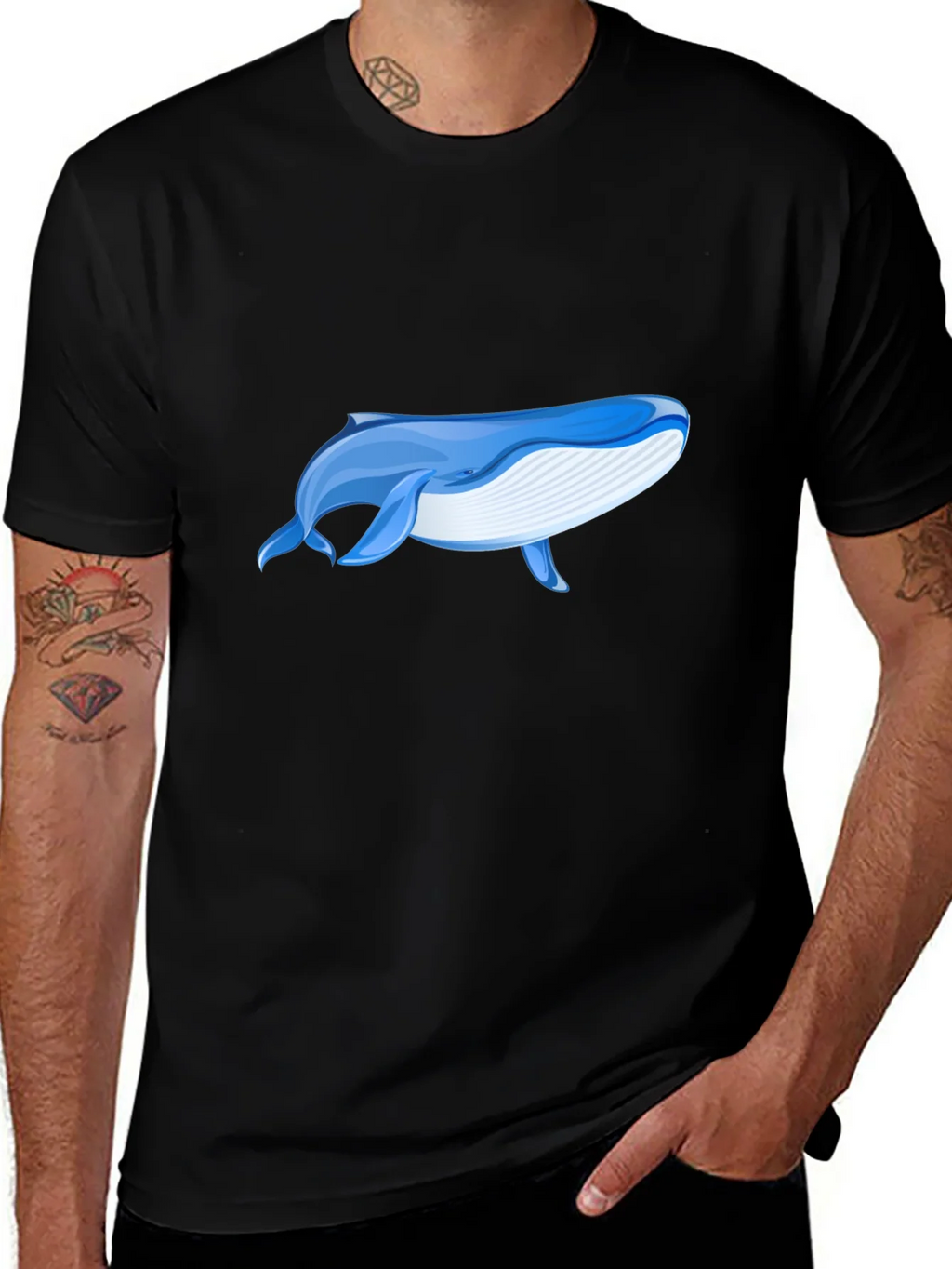Whale Graphic Black T-Shirt - Ocean Lover Tee