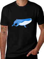 Whale Graphic Black T-Shirt - Ocean Lover Tee