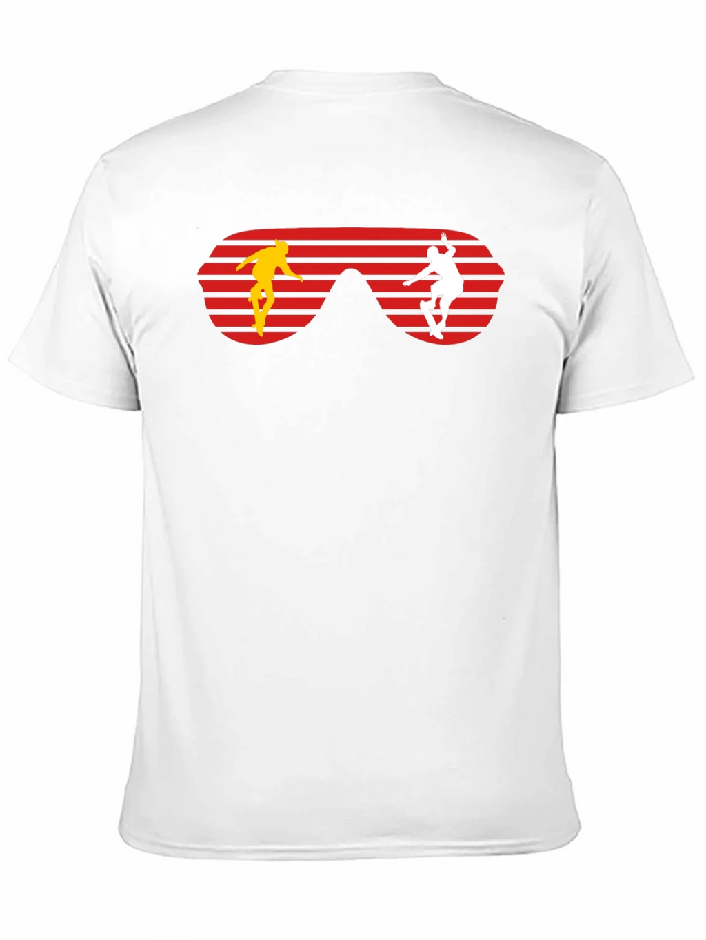Retro Skateboarder Sunglasses Graphic Tee - Black