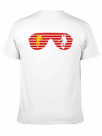 Retro Skateboarder Sunglasses Graphic Tee - Black