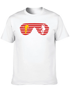 Retro Skateboarder Sunglasses Graphic Tee - Black