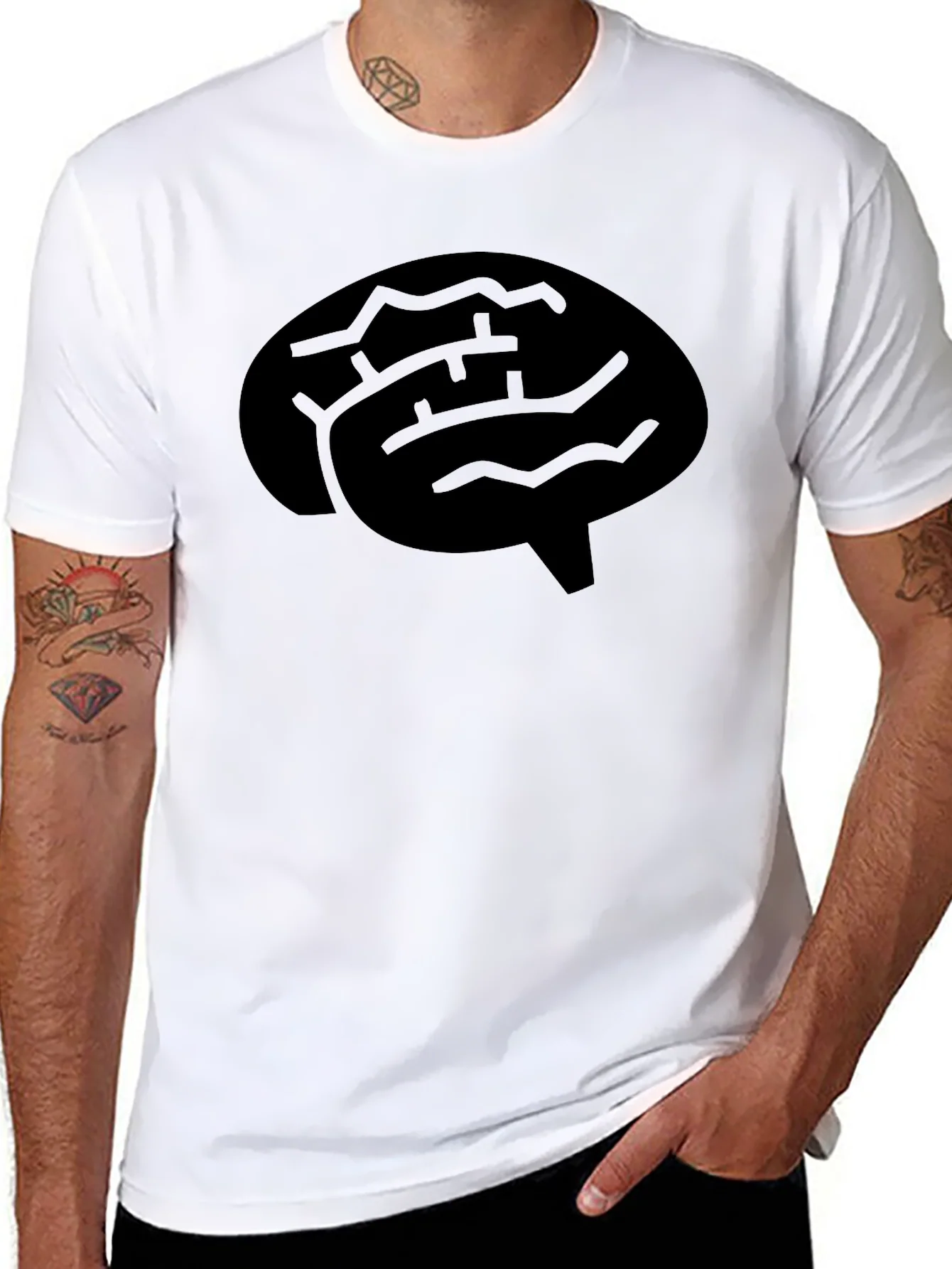 Brain Graphic Tee - Mens Black T-Shirt