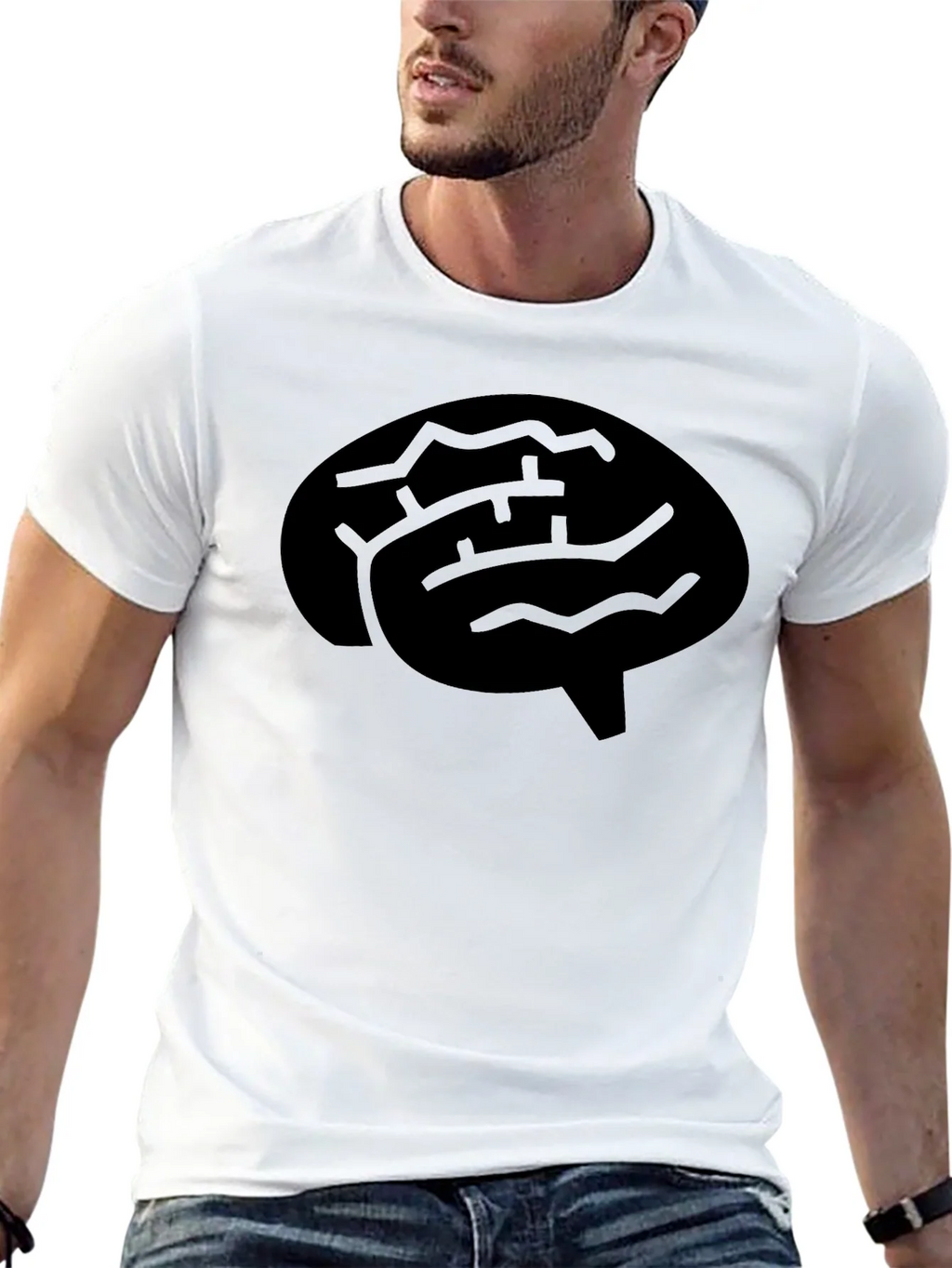 Brain Graphic Tee - Mens Black T-Shirt