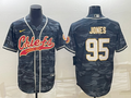 Men's Kansas City Chiefs Chris Jones #95 Grey Camouflage Game Jersey1 Joint Edition