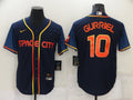 Men's Houston Astros Yuli Gurriel #10 Navy Space City Jersey1