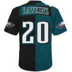 P.Eagles #20 Brian Dawkins Player  Midnight Green-Black Split Legacy Jersey