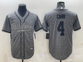 Men's Las Vegas Raiders Derek Carr #4 Gray Player Jersey1 Joint Edition