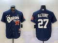 Men's Houston Astros Jose Altuve #27 Navy Game Player Jersey1