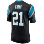 C.Panthers #21 Jeremy Chinn Black Vapor Limited Player Game Football Jerseys