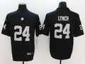 Men's Las Vegas Raiders Marshawn Lynch #24 Black Game Jersey1