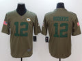 Men's Green Bay Packers Aaron Rodgers #12 Brown Player Jersey1