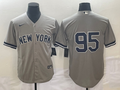 Men's New York Yankees Oswaldo Cabrera #95 Gray Replica Player Name Jersey1