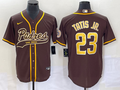 Men's San Diego Padres Fernando Tatis Jr. #23 Brown Replica Player Jersey1 Joint Edition