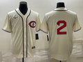 Men's Chicago Cubs Nico Hoerner #2 Cream Player Name Jersey1