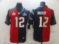 Men's New England Patriots Tom Brady #12 Red/Navy Game Jersey1