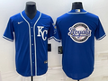 Men's Kansas City Royals Blue Alternate Replica Team Logo Jersey1