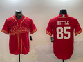 Men's San Francisco 49ers George Kittle #85 Scarlet Team Game Jersey1