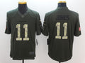 Men's Atlanta Falcons Julio Jones #11 Army Green Game Jersey1