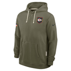 Men's Kansas City Chiefs Nike Olive 2025 Salute to Service Sideline Standard Issue Dri-FIT Hoodie